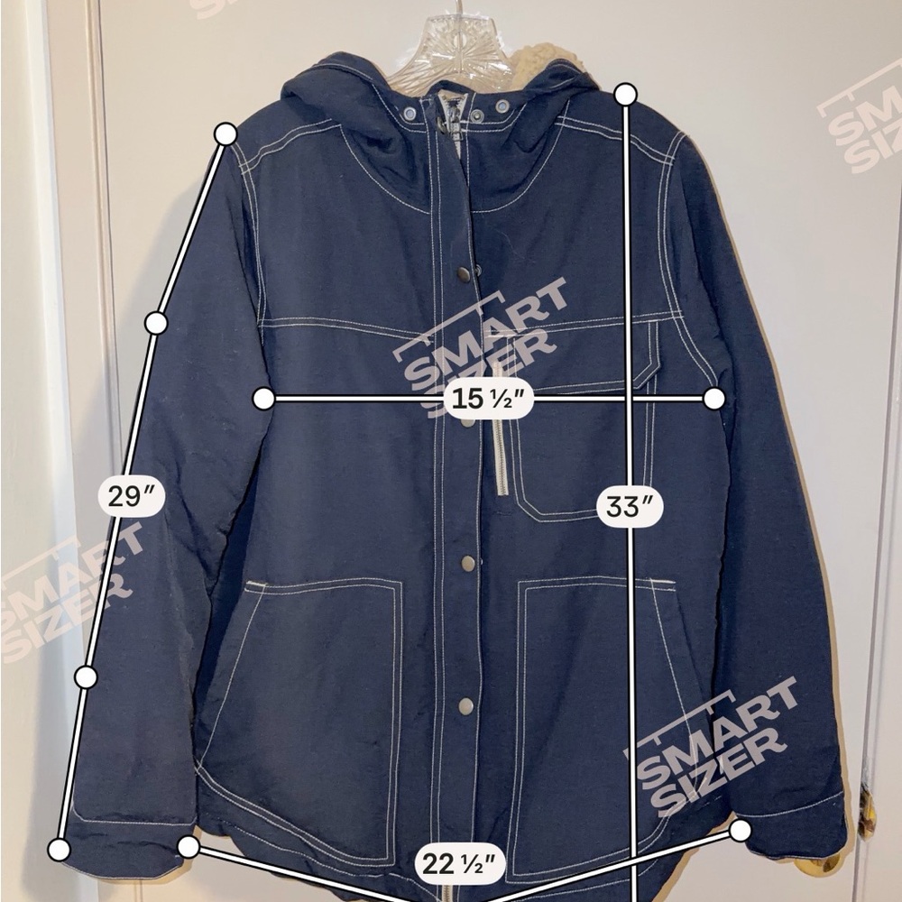 Toad&Co Navy Forester Pass Sherpa Parka - Large - Picture 4 of 7